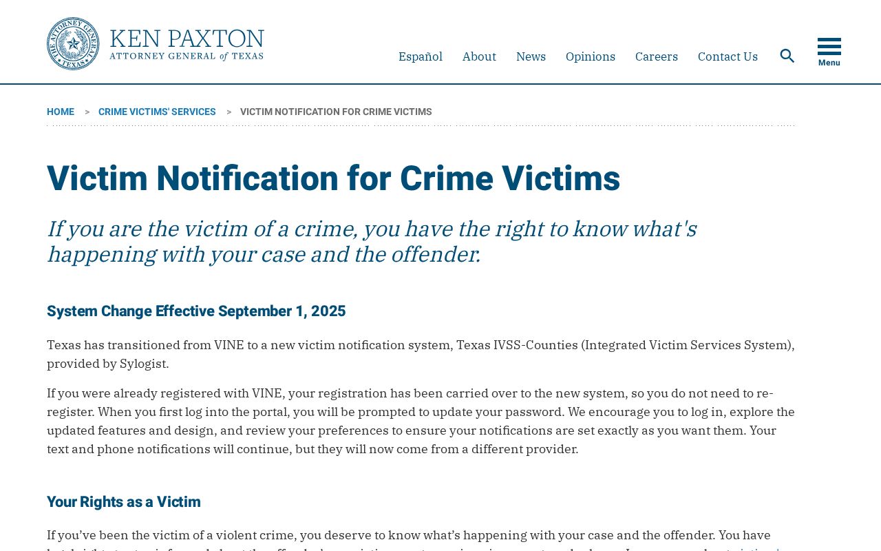 Trinity County IVSS release notification transition